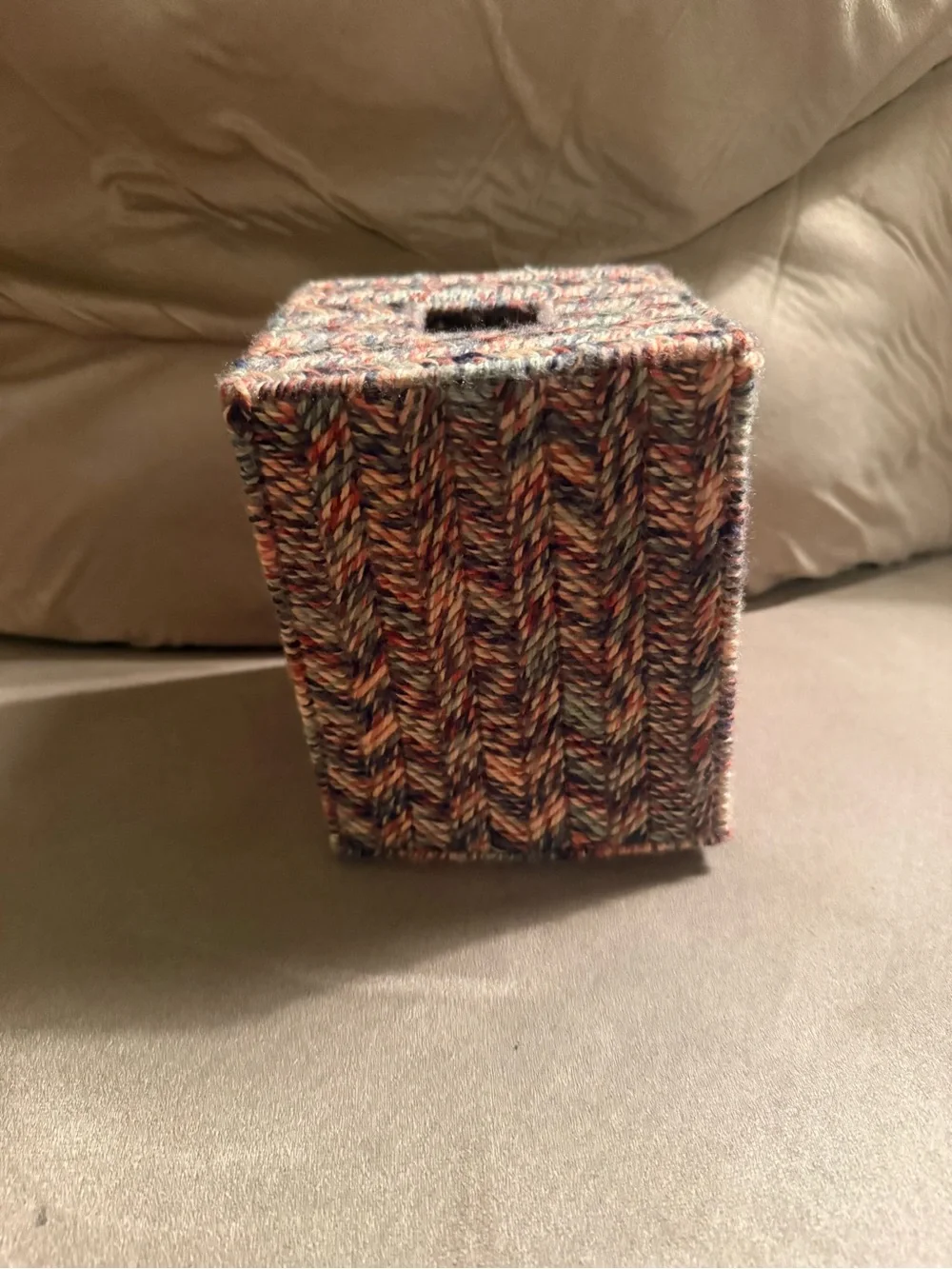 Brand new home made tissue box holder